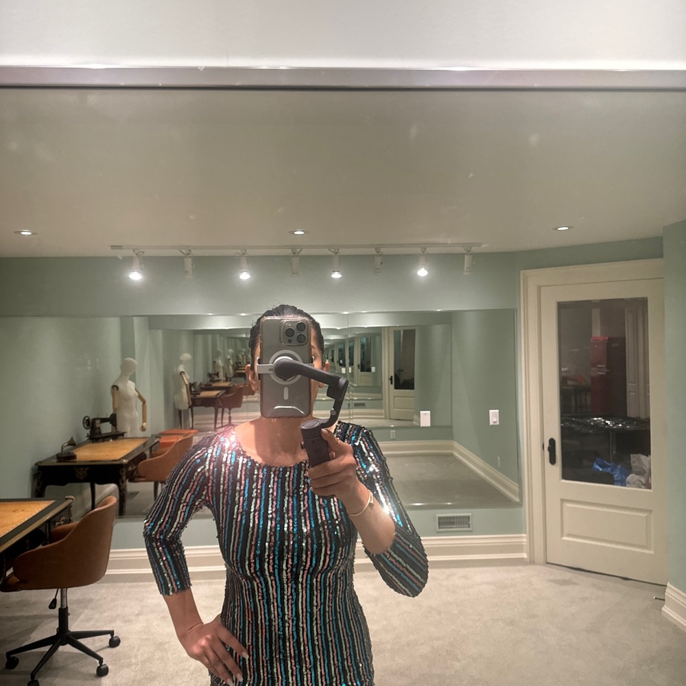 Striped Sequin Dress